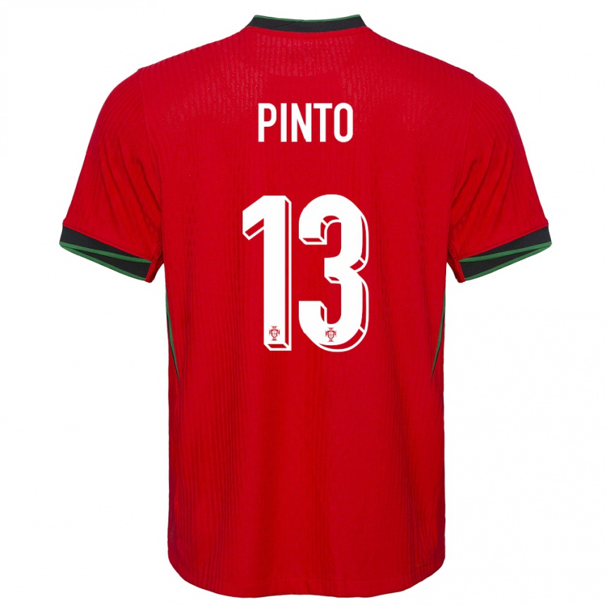 Kids Football Portugal Fatima Pinto #13 Red Home Jersey 24-26 T-Shirt Uk