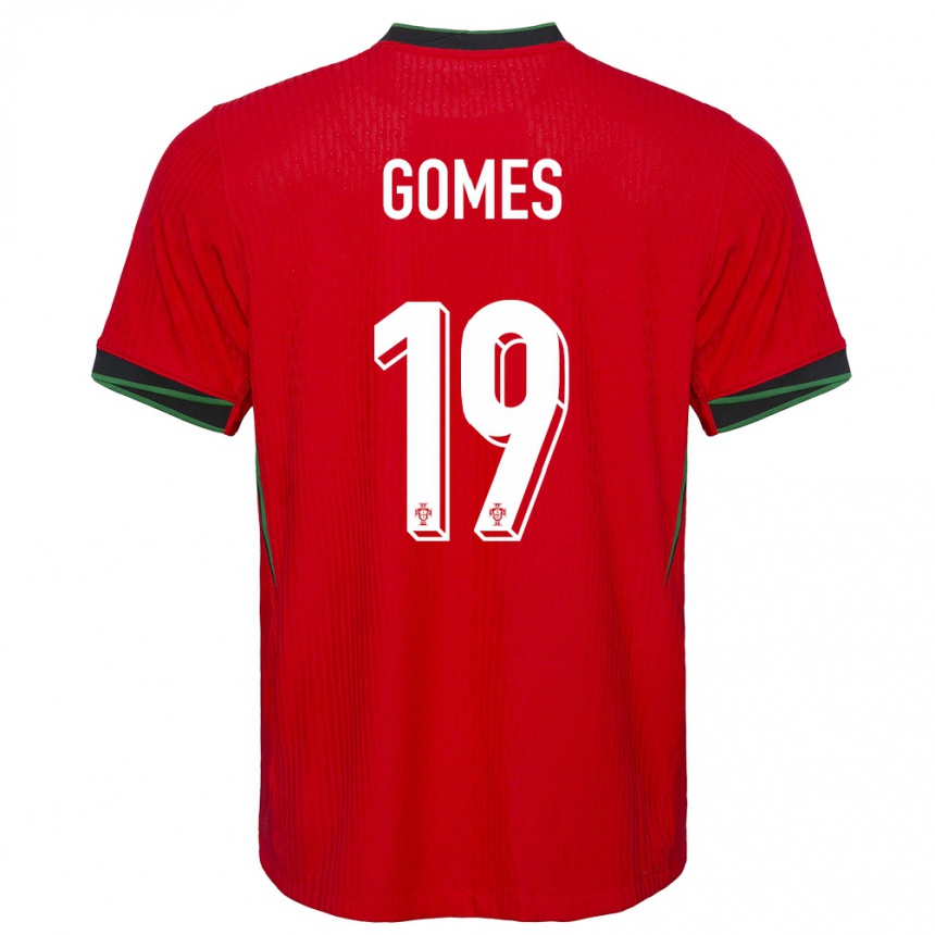 Kids Football Portugal Diana Gomes #19 Red Home Jersey 24-26 T-Shirt Uk