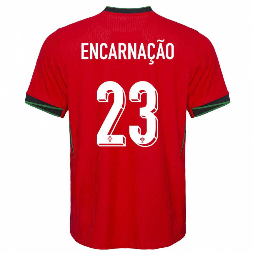 Kids Football Portugal Telma Encarnacao #23 Red Home Jersey 24-26 T-Shirt Uk