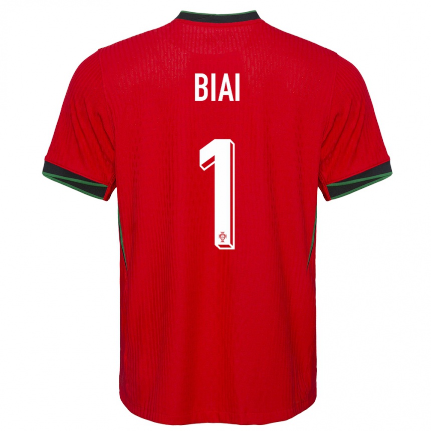 Kids Football Portugal Celton Biai #1 Red Home Jersey 24-26 T-Shirt Uk