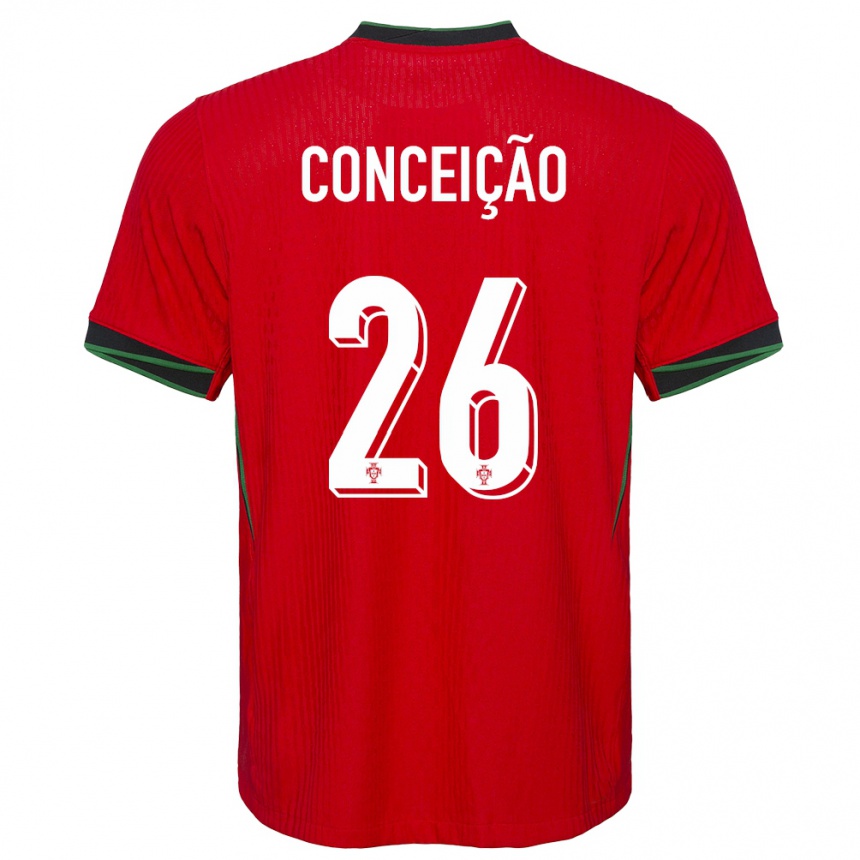 Kids Football Portugal Francisco Conceicao #26 Red Home Jersey 24-26 T-Shirt Uk