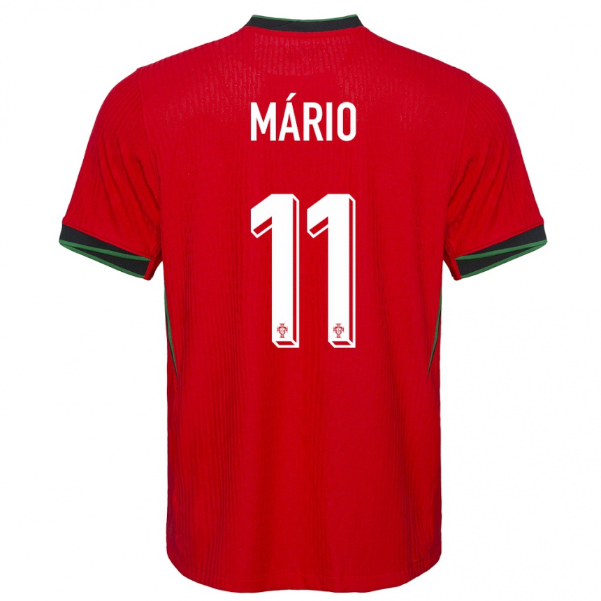 Kids Football Portugal Joao Mario #11 Red Home Jersey 24-26 T-Shirt Uk