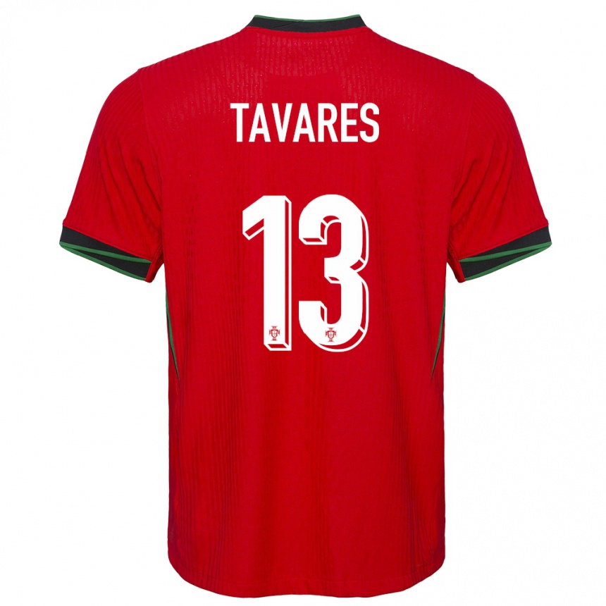 Kids Football Portugal Nuno Tavares #13 Red Home Jersey 24-26 T-Shirt Uk