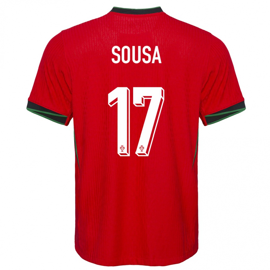 Kids Football Portugal Vasco Sousa #17 Red Home Jersey 24-26 T-Shirt Uk