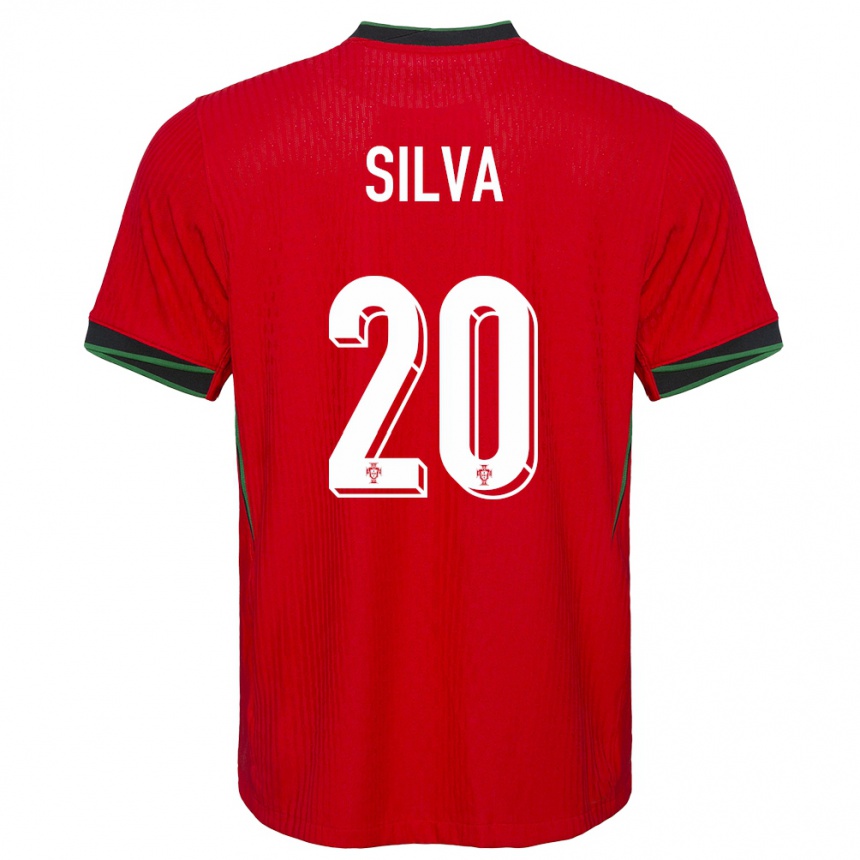 Kids Football Portugal Fabio Silva #20 Red Home Jersey 24-26 T-Shirt Uk