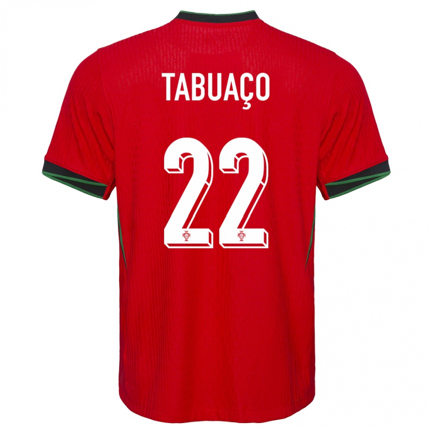 Kids Football Portugal Goncalo Tabuaco #22 Red Home Jersey 24-26 T-Shirt Uk