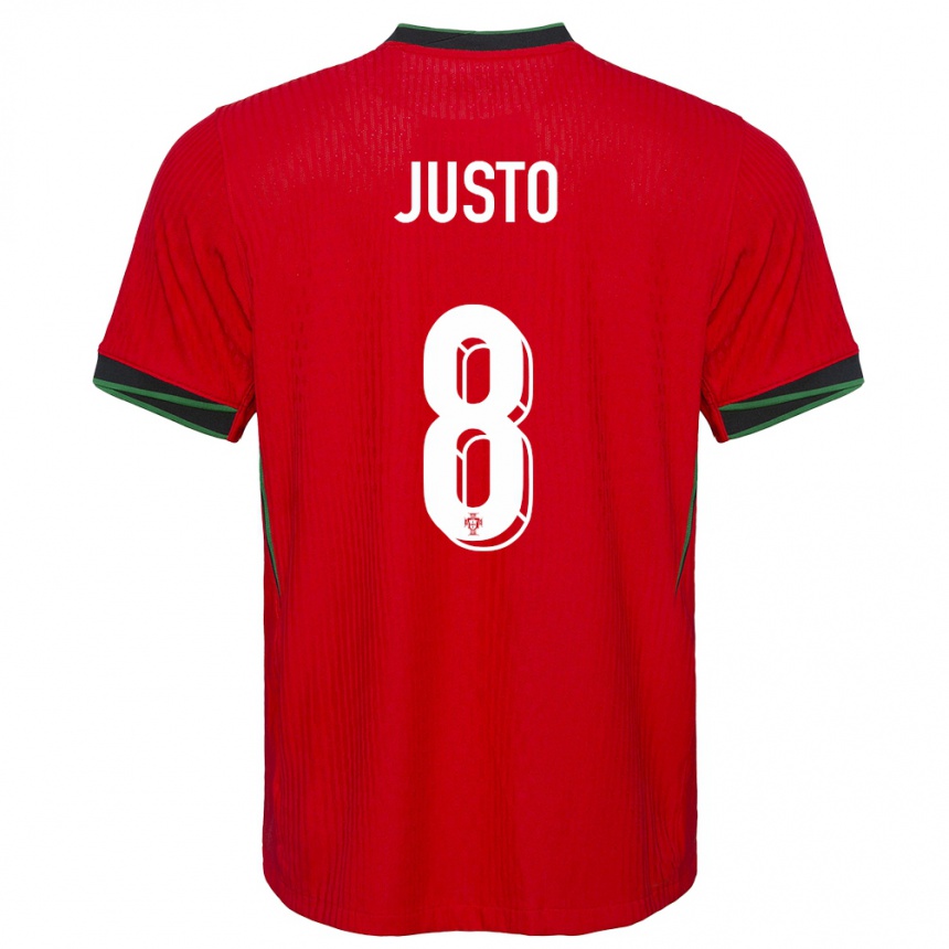 Kids Football Portugal Samuel Justo #8 Red Home Jersey 24-26 T-Shirt Uk