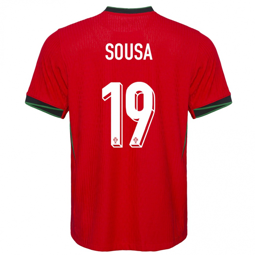 Kids Football Portugal Goncalo Sousa #19 Red Home Jersey 24-26 T-Shirt Uk