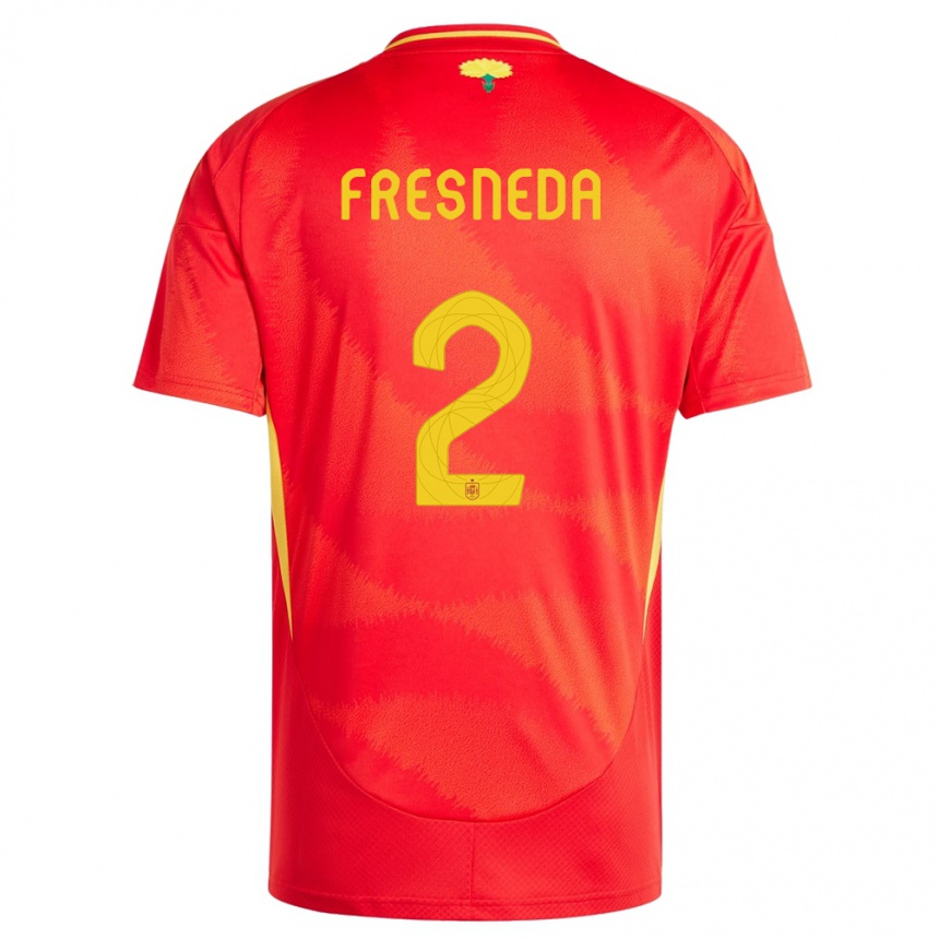 Kids Football Spain Ivan Fresneda #2 Red Home Jersey 24-26 T-Shirt Uk