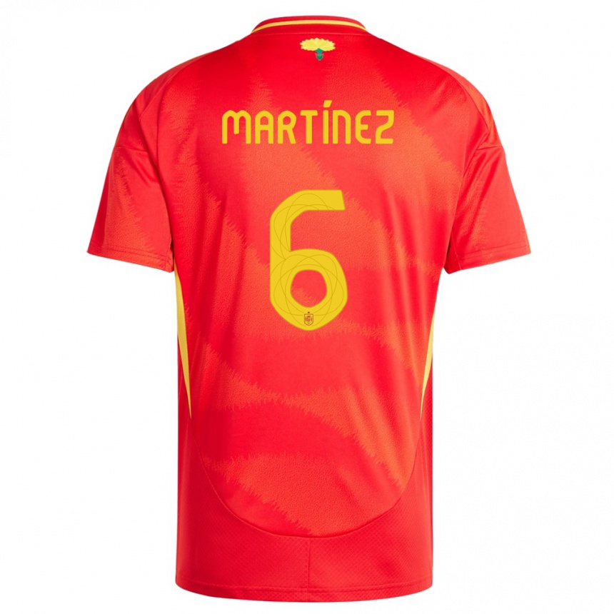 Kids Football Spain Roger Martinez #6 Red Home Jersey 24-26 T-Shirt Uk