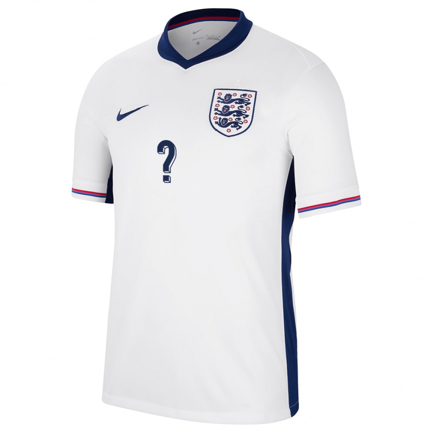 Kids Football England Your Name #0 White Home Jersey 24-26 T-Shirt Uk