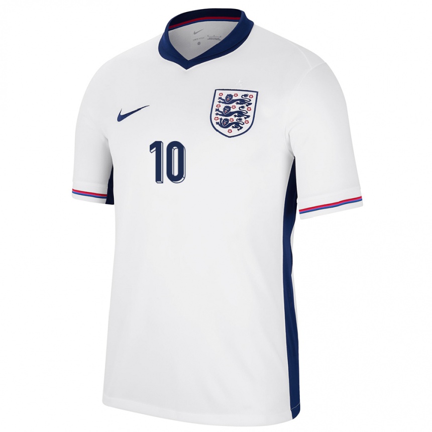 Kids Football England Jude Bellingham #10 White Home Jersey 24-26 T-Shirt Uk