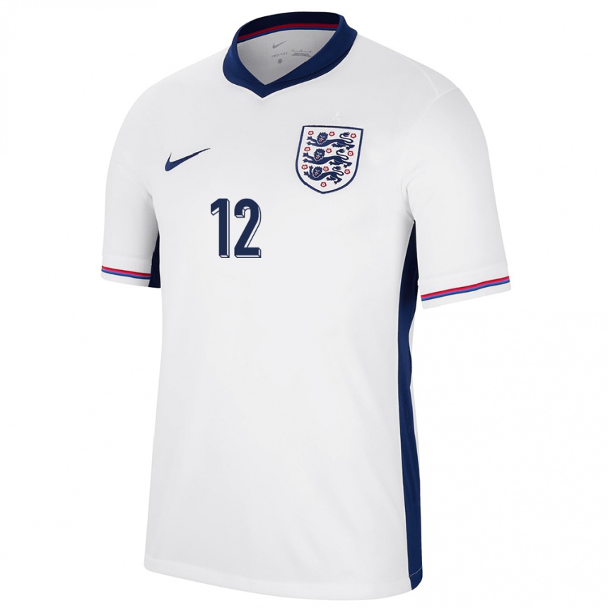 Kids Football England Esme Morgan #12 White Home Jersey 24-26 T-Shirt Uk