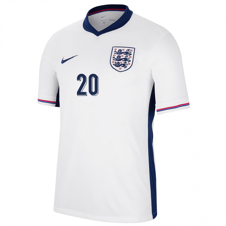 Kids Football England Jarrod Bowen #20 White Home Jersey 24-26 T-Shirt Uk