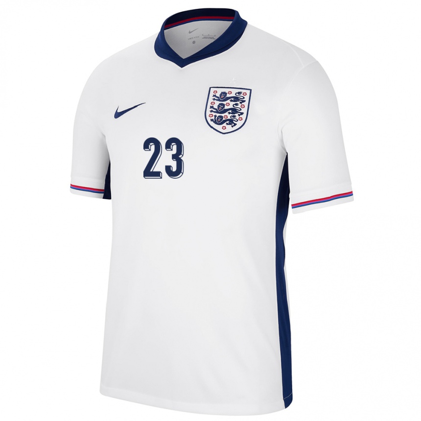 Kids Football England Alessia Russo #23 White Home Jersey 24-26 T-Shirt Uk