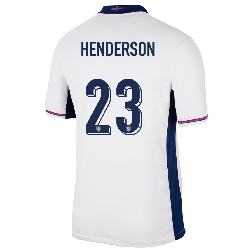 Kids Football England Dean Henderson #23 White Home Jersey 24-26 T-Shirt Uk