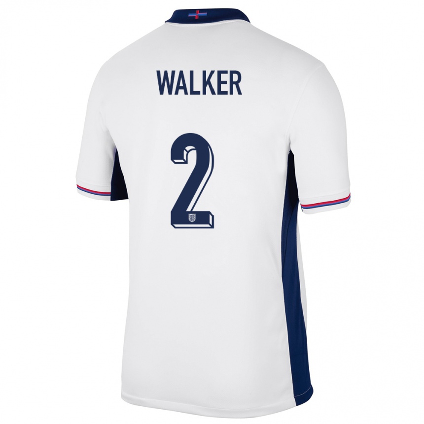 Kids Football England Kyle Walker #2 White Home Jersey 24-26 T-Shirt Uk