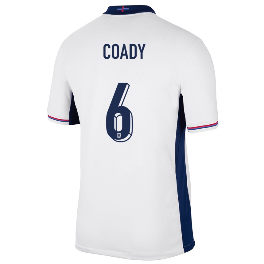 Kids Football England Conor Coady #6 White Home Jersey 24-26 T-Shirt Uk