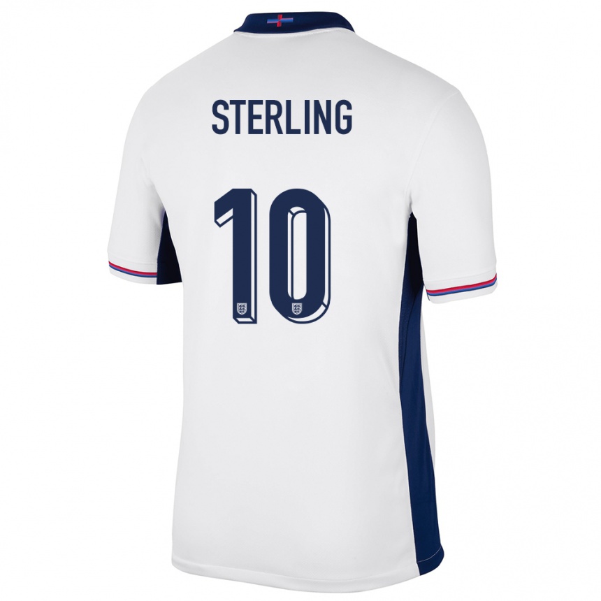 Kids Football England Raheem Sterling #10 White Home Jersey 24-26 T-Shirt Uk