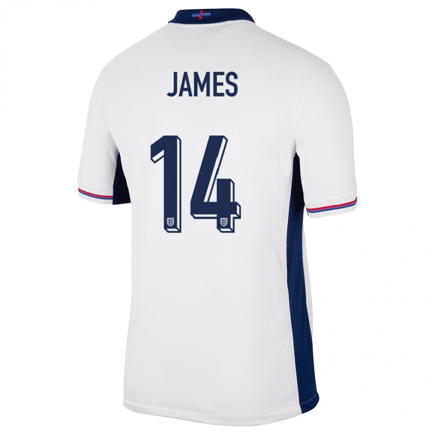 Kids Football England Reece James #14 White Home Jersey 24-26 T-Shirt Uk