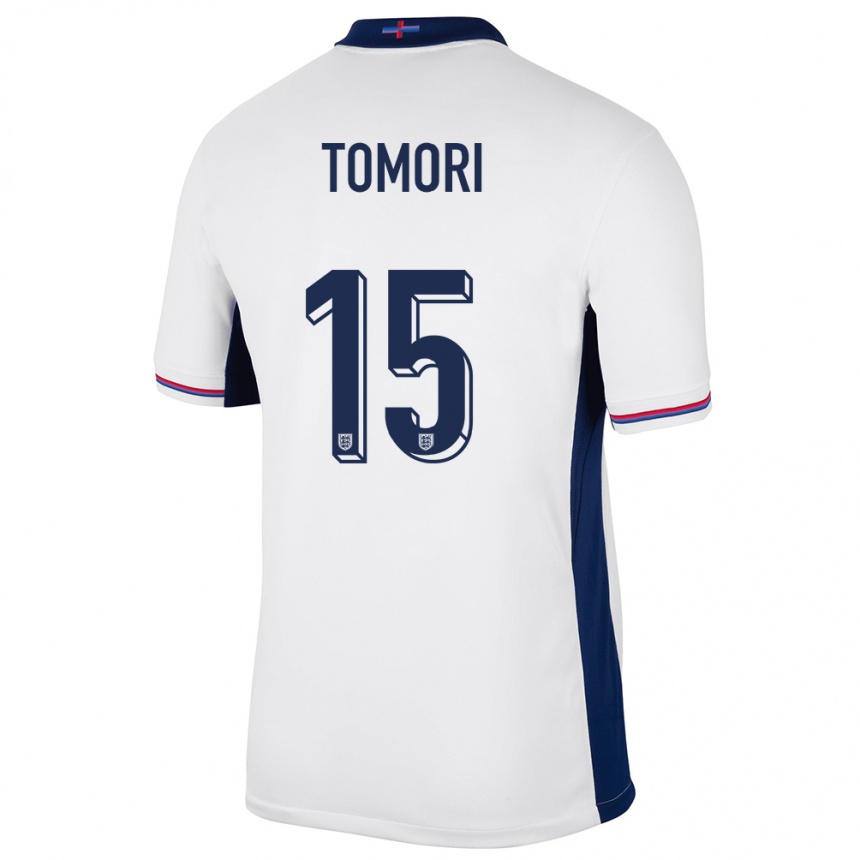 Kids Football England Fikayo Tomori #15 White Home Jersey 24-26 T-Shirt Uk