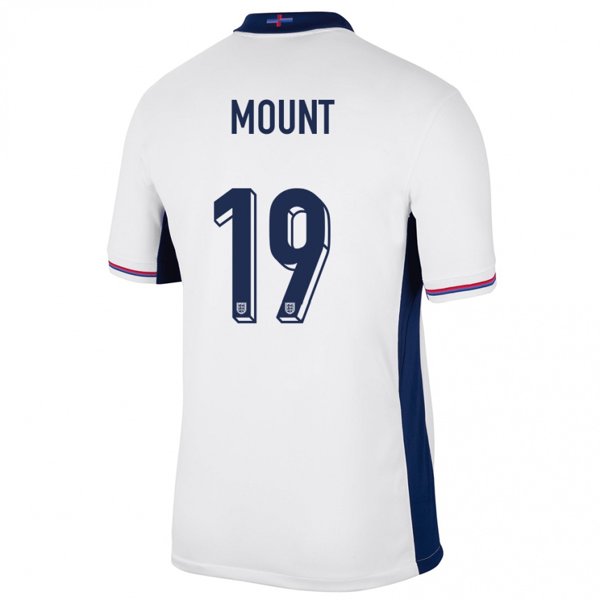 Kids Football England Mason Mount #19 White Home Jersey 24-26 T-Shirt Uk