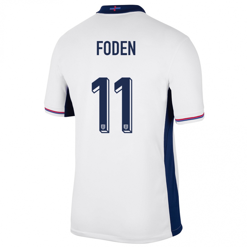 Kids Football England Phil Foden #11 White Home Jersey 24-26 T-Shirt Uk