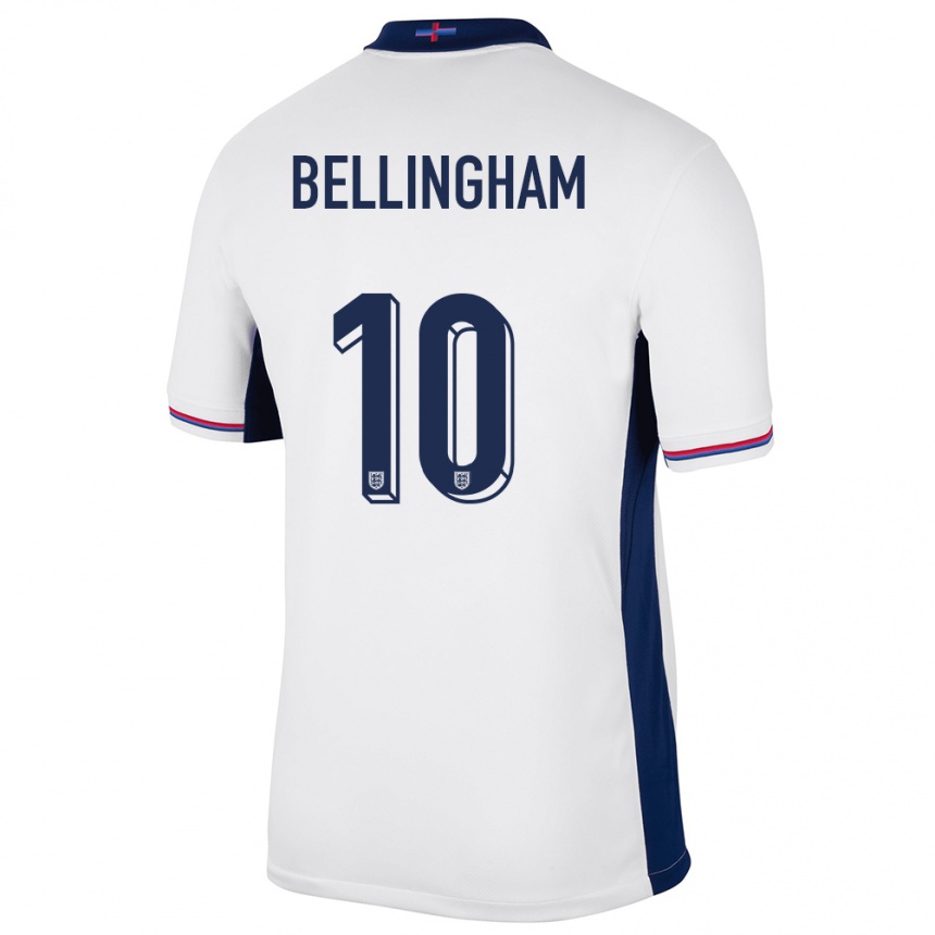 Kids Football England Jude Bellingham #10 White Home Jersey 24-26 T-Shirt Uk