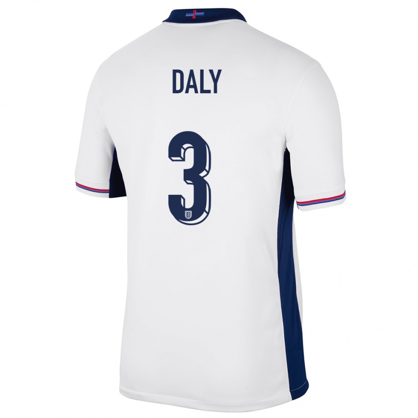 Kids Football England Rachel Daly #3 White Home Jersey 24-26 T-Shirt Uk