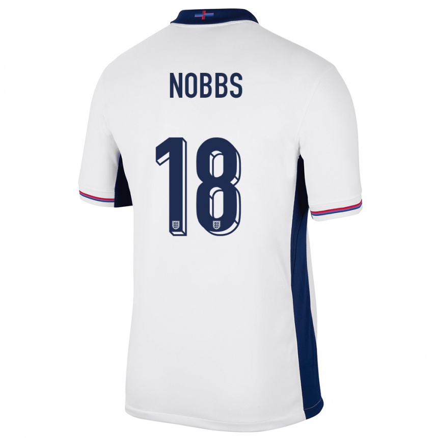 Kids Football England Jordan Nobbs #18 White Home Jersey 24-26 T-Shirt Uk