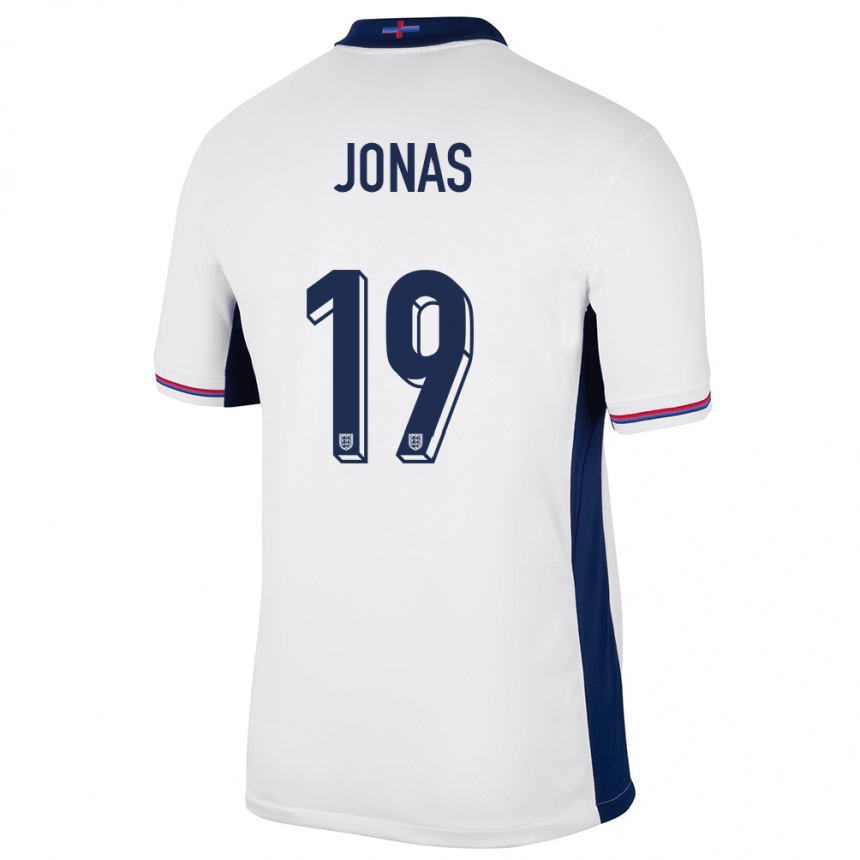 Kids Football England Lee Jonas #19 White Home Jersey 24-26 T-Shirt Uk