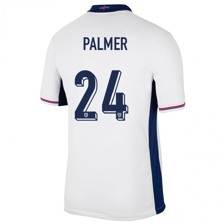 Kids Football England Cole Palmer #24 White Home Jersey 24-26 T-Shirt Uk