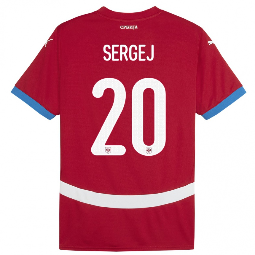 Kids Football Serbia Sergej Milinkovic-Savic #20 Red Home Jersey 24-26 T-Shirt Uk