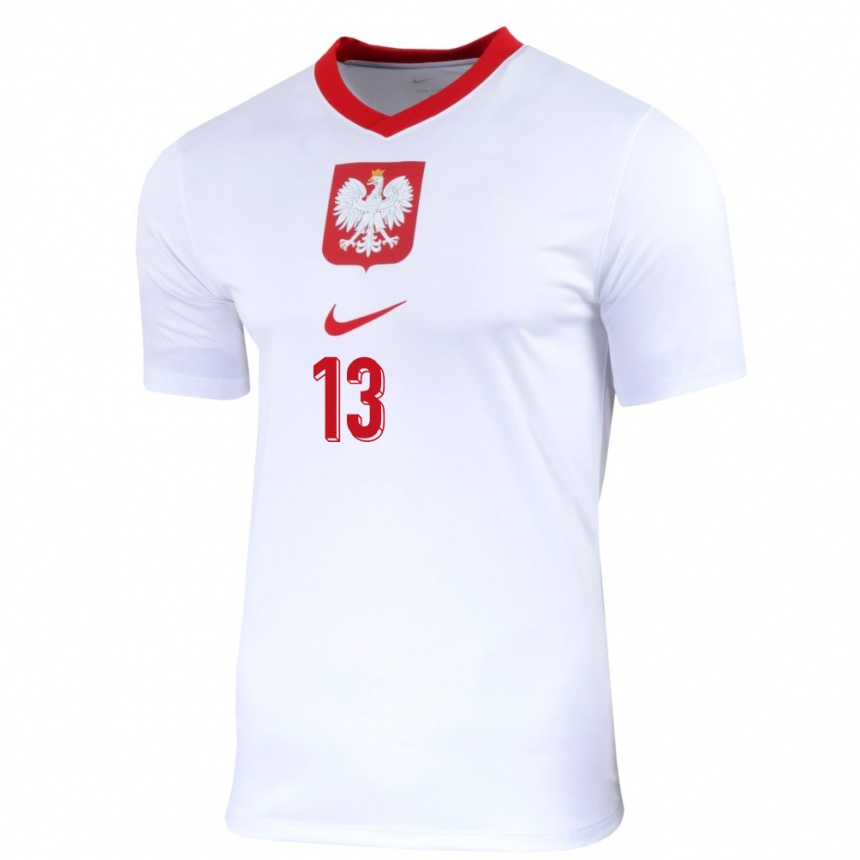 Kids Football Poland Mateusz Legowski #13 White Home Jersey 24-26 T-Shirt Uk