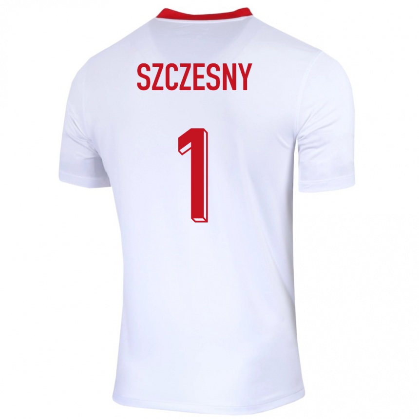 Kids Football Poland Wojciech Szczesny #1 White Home Jersey 24-26 T-Shirt Uk