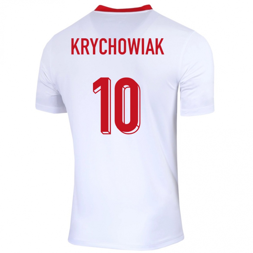 Kids Football Poland Grzegorz Krychowiak #10 White Home Jersey 24-26 T-Shirt Uk