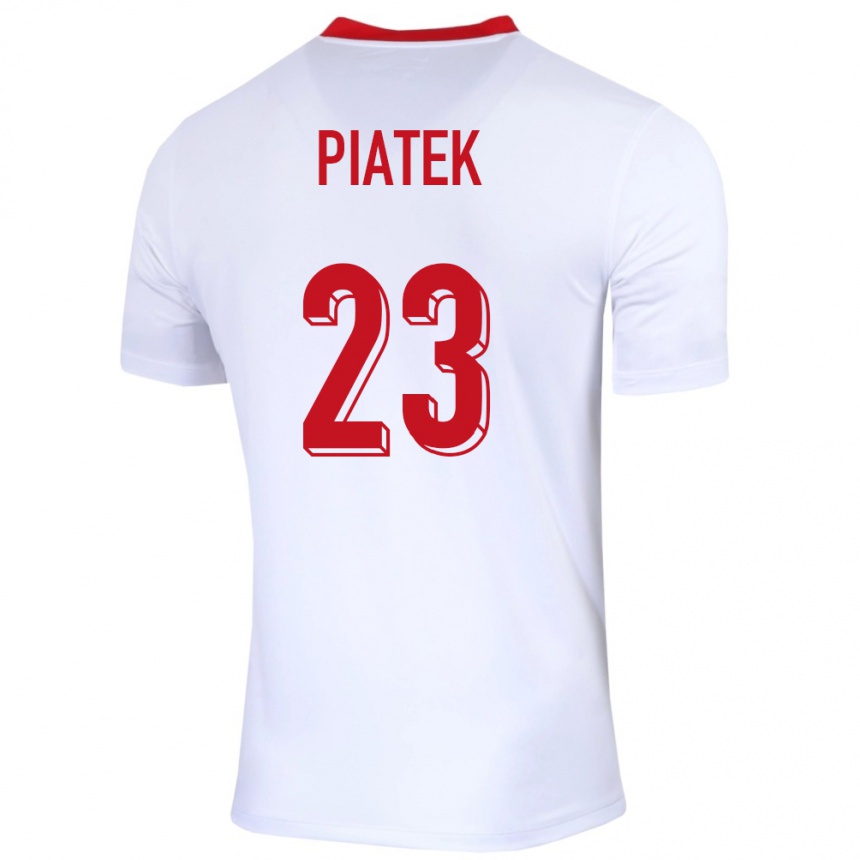 Kids Football Poland Krzysztof Piatek #23 White Home Jersey 24-26 T-Shirt Uk