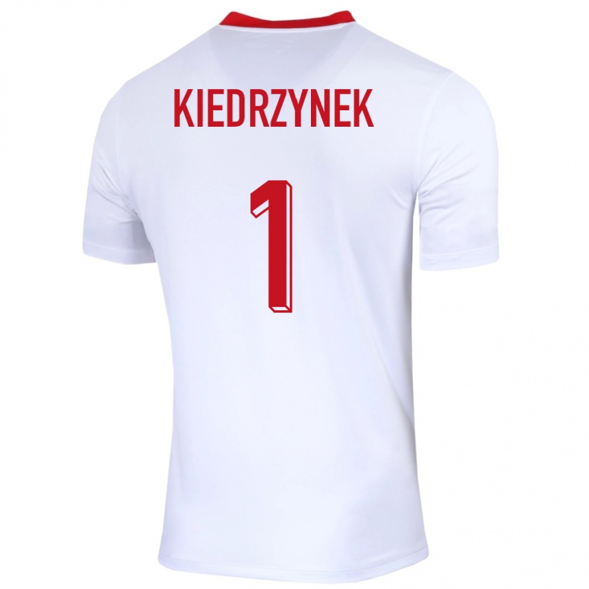 Kids Football Poland Katarzyna Kiedrzynek #1 White Home Jersey 24-26 T-Shirt Uk