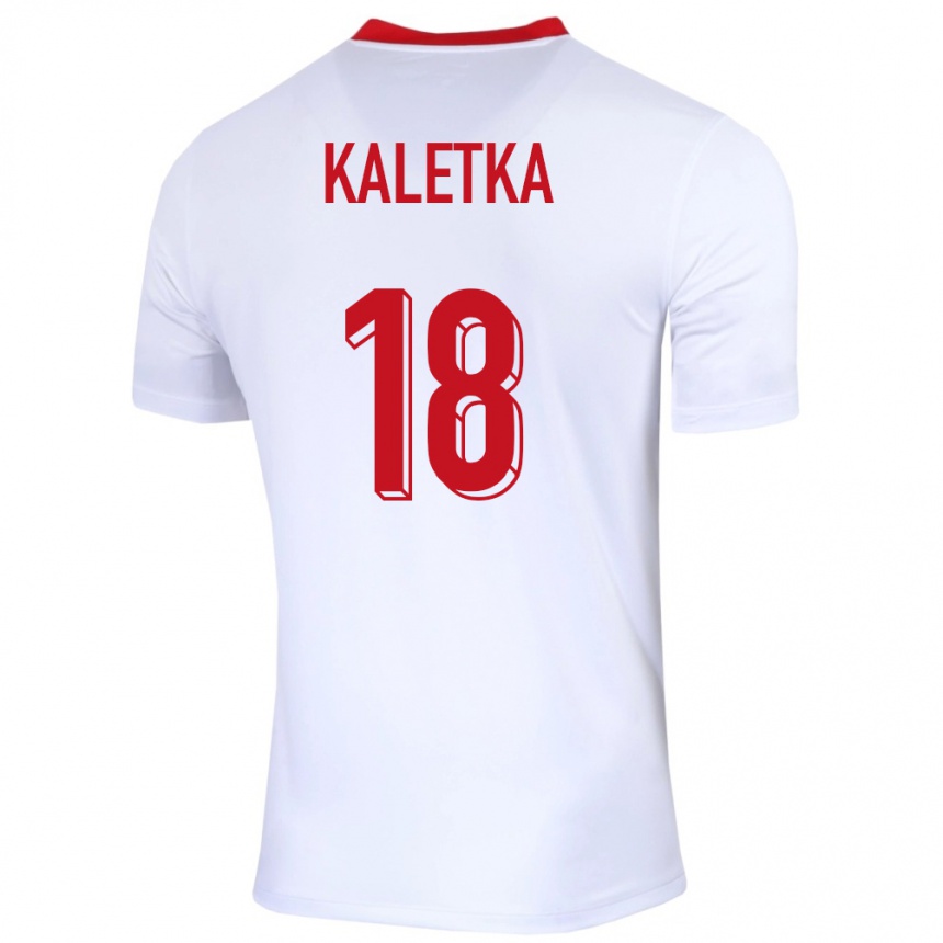 Kids Football Poland Nikol Kaletka #18 White Home Jersey 24-26 T-Shirt Uk