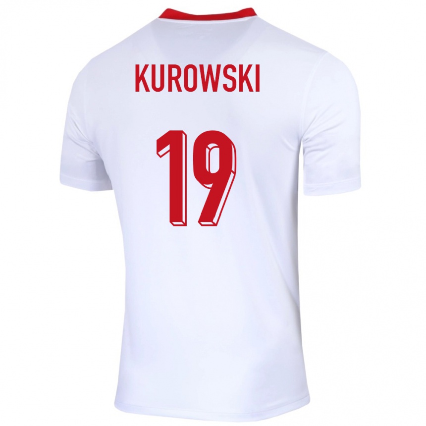 Kids Football Poland Milosz Kurowski #19 White Home Jersey 24-26 T-Shirt Uk