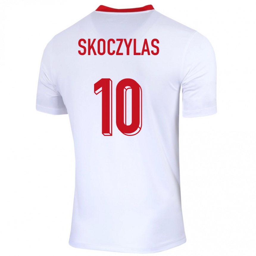 Kids Football Poland Mateusz Skoczylas #10 White Home Jersey 24-26 T-Shirt Uk