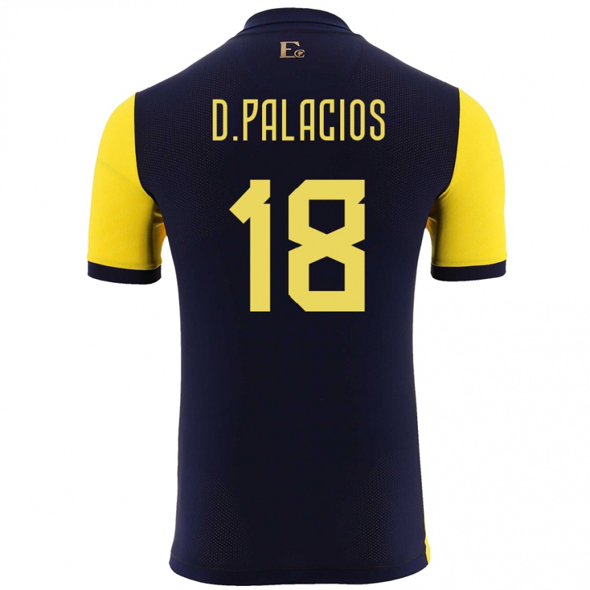 Kids Football Ecuador Diego Palacios #18 Yellow Home Jersey 24-26 T-Shirt Uk