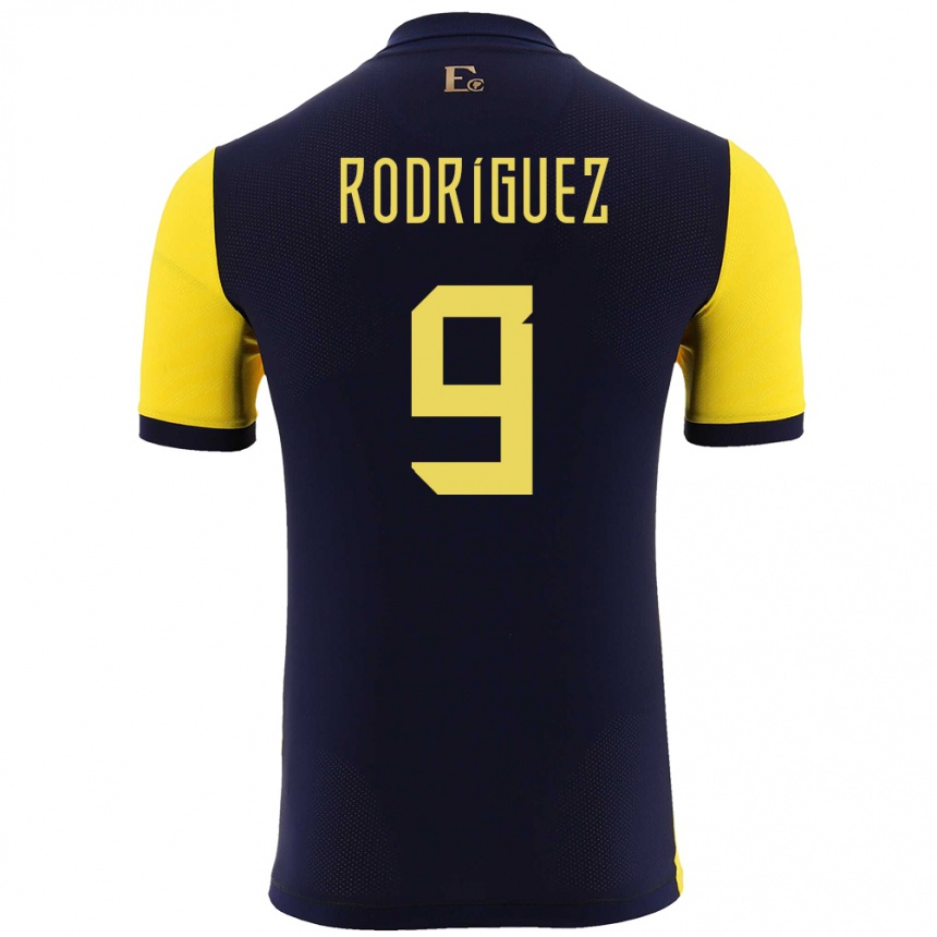 Kids Football Ecuador Ingrid Rodriguez #9 Yellow Home Jersey 24-26 T-Shirt Uk