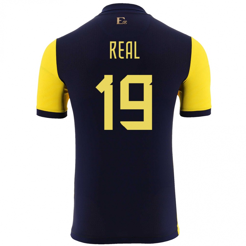 Kids Football Ecuador Kerlly Real #19 Yellow Home Jersey 24-26 T-Shirt Uk