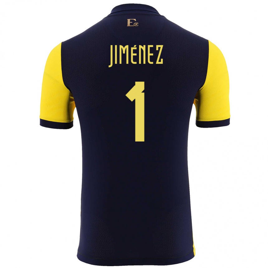 Kids Football Ecuador Tony Jimenez #1 Yellow Home Jersey 24-26 T-Shirt Uk