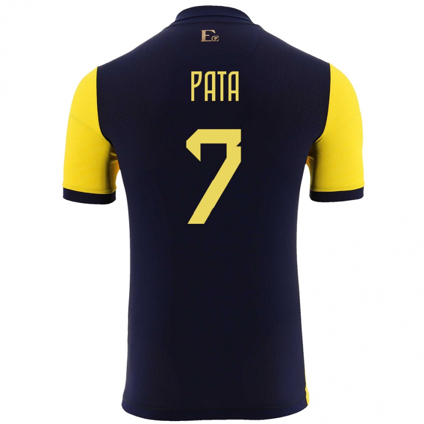 Kids Football Ecuador Emerson Pata #7 Yellow Home Jersey 24-26 T-Shirt Uk