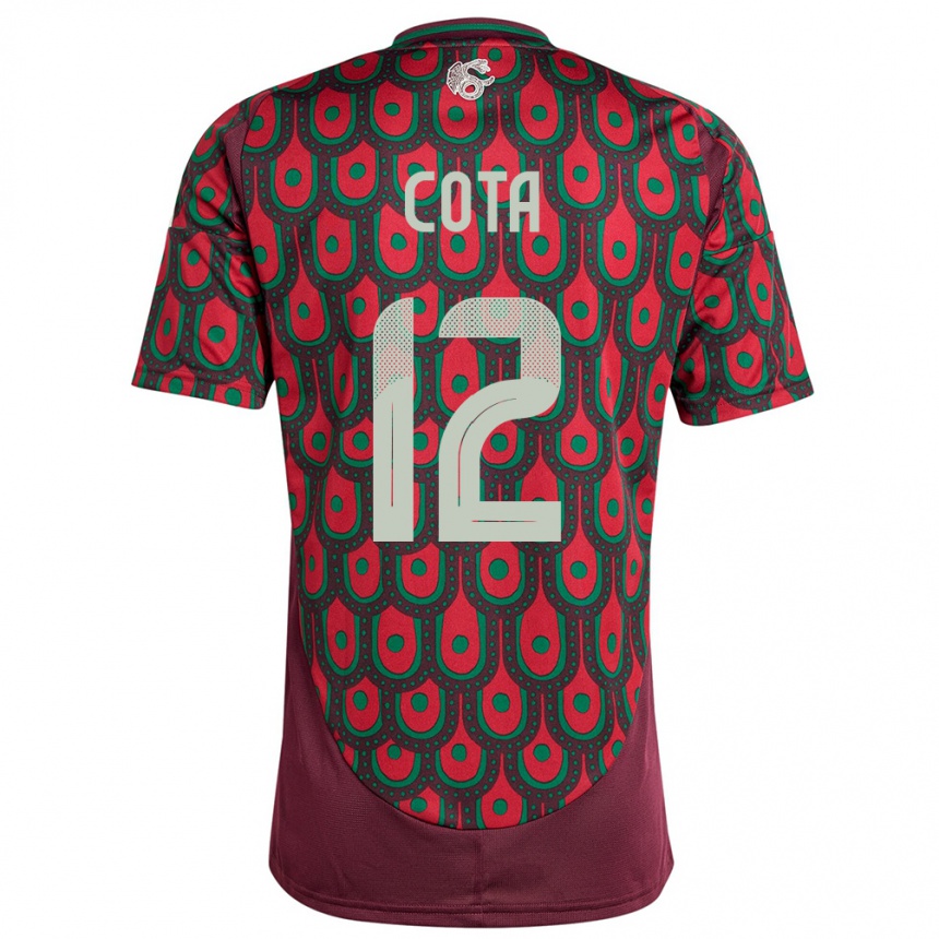 Kids Football Mexico Rodolfo Cota #12 Maroon Home Jersey 24-26 T-Shirt Uk