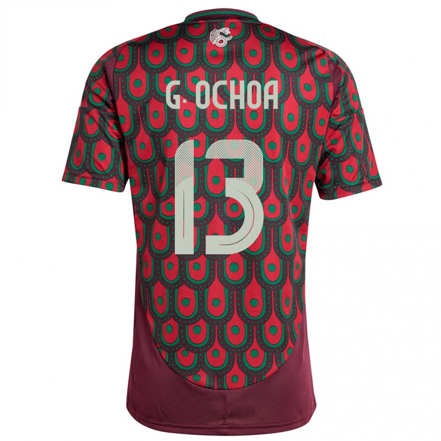 Kids Football Mexico Guillermo Ochoa #13 Maroon Home Jersey 24-26 T-Shirt Uk