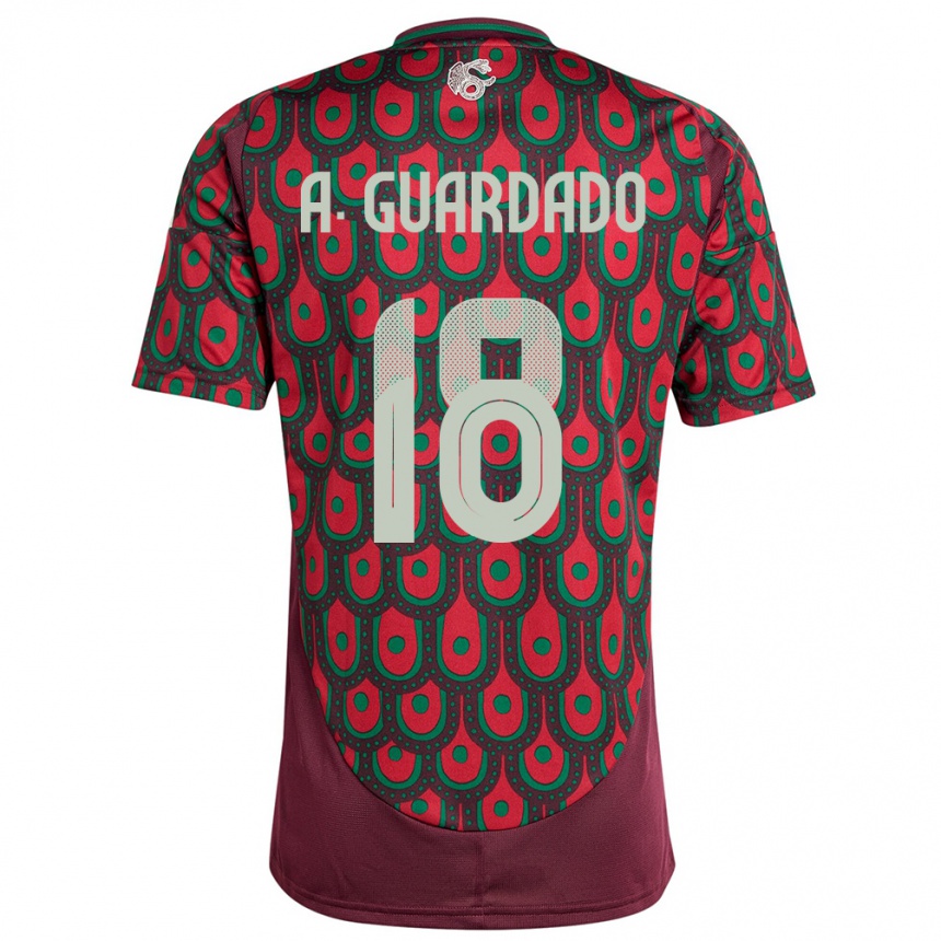 Kids Football Mexico Andres Guardado #18 Maroon Home Jersey 24-26 T-Shirt Uk