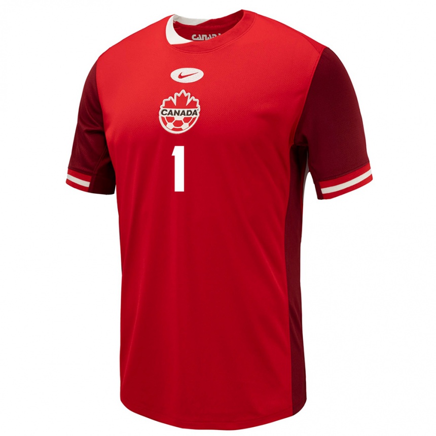 Kids Football Canada Kailen Sheridan #1 Red Home Jersey 24-26 T-Shirt Uk